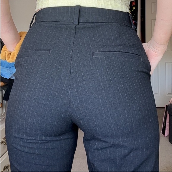 H&M women’s black striped straight leg dress pants size 4 - Picture 8 of 8